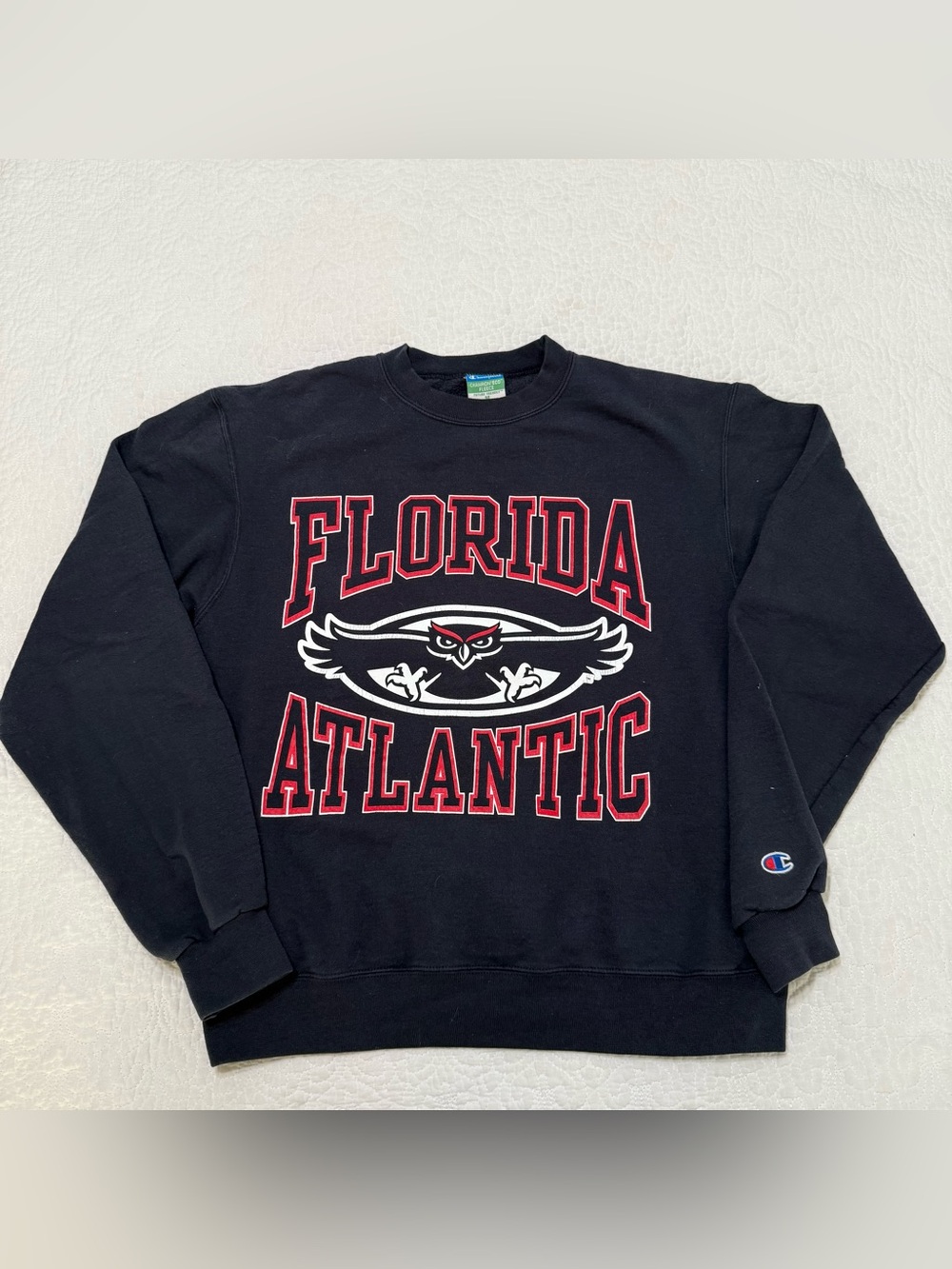 Vintage Champion Eco Fleece Florida Atlantic FAU Owls Crewneck Sweatshirt Unisex